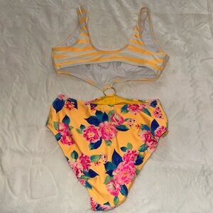 Floral One piece Bathing Suit